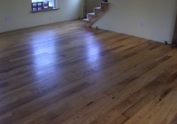 Chestnut flooring, remilled from barn timbers.