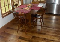 Chestnut flooring, remilled from barn timbers.