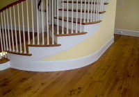 White Oak flooring, remilled from log house and barn timbers.