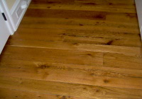 White Oak flooring, remilled from log house and barn timbers.